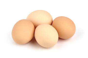 Eggs, isolated on white background.