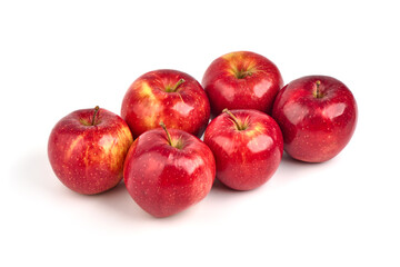 Fototapeta na wymiar Red prince apples, isolated on white background.