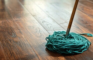 a mop on the floor