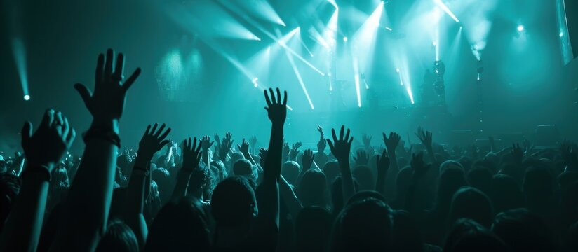 an image of an audience in a concert