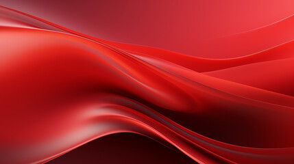 Red abstract wave background. Dynamic shapes composition , Generate AI