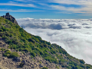 View from Pico do Arieiro mountain of the beautiful landscape of Madeira - 712715941