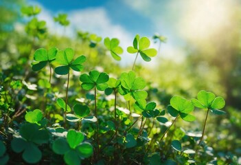 Clover for St. Patrick's Day. Generative AI
