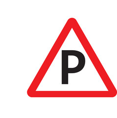 Parking road sign. Parking place for car. Vector illustration. no parking vector icon 