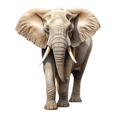 High-Quality Realistic Elephant Illustration on Transparent Background - Royalty-Free PNG