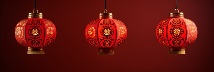 minimalist design Chinese new year traditional lantern