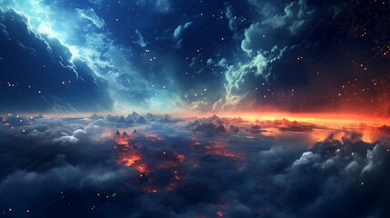 Fototapeta premium sunrise in space