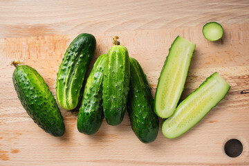 Fresh organic cucumbers.
