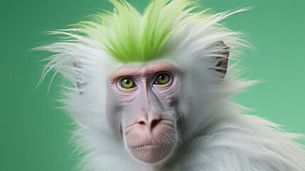 Intriguing baboon close up, captivating wildlife photography masterpiece