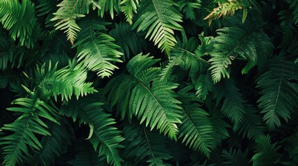 Fern Dark green, In garden, Natural background for decorations and wallpapers.