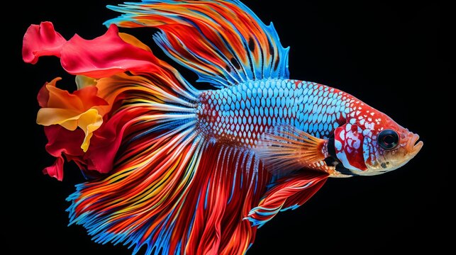 Ethereal betta fish portrait showcasing the beauty of wildlife in stunning photography capture
