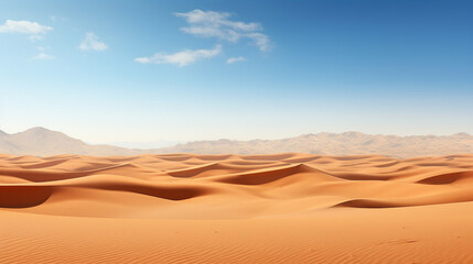 Fototapeta na wymiar Scenic view of desert against clear sky , Generate AI