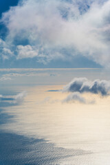 Obraz premium Erikousa island in horizont in Ionian sea view from 