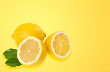 Fresh Yellow tasty juicy lemon fruit
