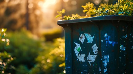 A recycle bin