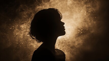 silhouette portrait of a woman