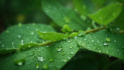 Water Drops on a Leaf, using Generative ai