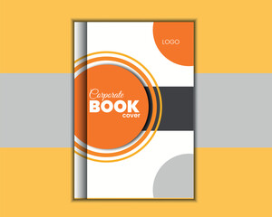 Abstract annual report template with photo.