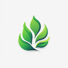 green leaf icon logo , Generate AI
