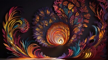 abstract fractal background with swirls