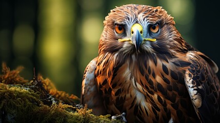 Obraz premium Captivating close up of a wild buzzard in its natural habitat stunning wildlife photography