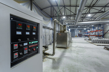 line control panel, dog food production