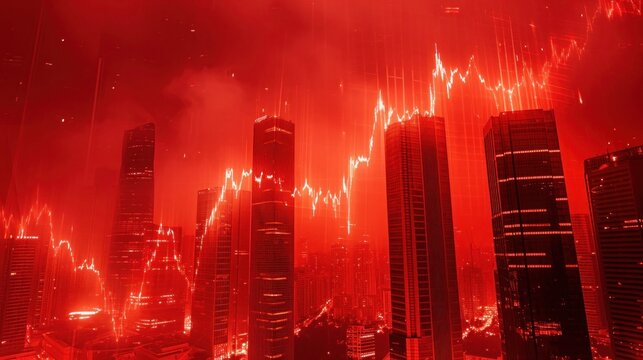 Decrease, stats and economy concept. financial crisis concept
