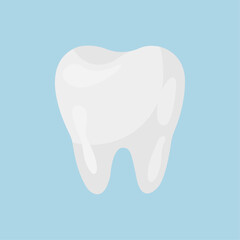 White tooth icon. Dental care. Tooth care. Dentistry.