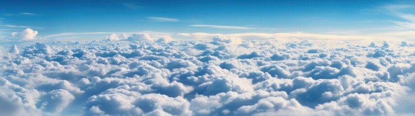 Fototapeta premium Beautiful blue sky background with clouds. Heaven