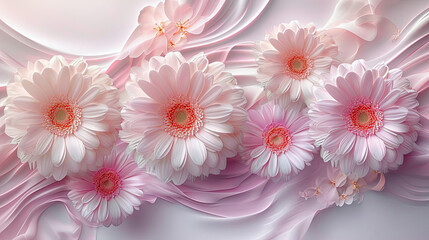 Pink and white gerberas.