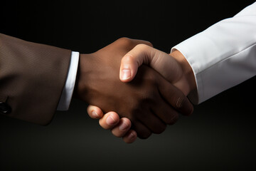 Handshake - Black with White - Old with Young - Man with Woman