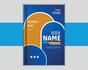Business annual report simple book cover design.