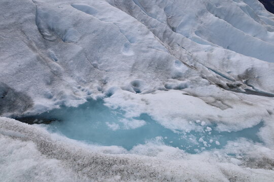  Frozen water on gracier in argentina