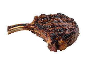 grilled tomahawk steak isolated on transparent background