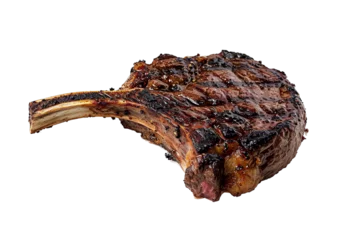 Sierkussen grilled tomahawk steak isolated on transparent background © Lucas