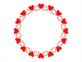 Valentine Frame Heart Background Illustration
