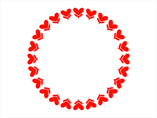 Valentine Heart Frame Background Illustration
