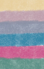 Fototapeta premium Rough Textured Thick Crayon Horizontal Streaks Background Painted in Yellow, Pink, Gray, Blue and Green