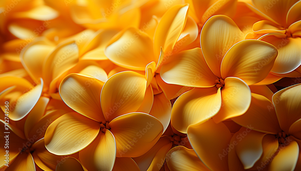 Poster vibrant flowers bloom, showcasing nature beauty in a close up generated by ai