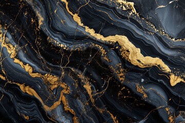 Black and Gold Marble Background