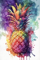 A vibrant pineapple illustration. 