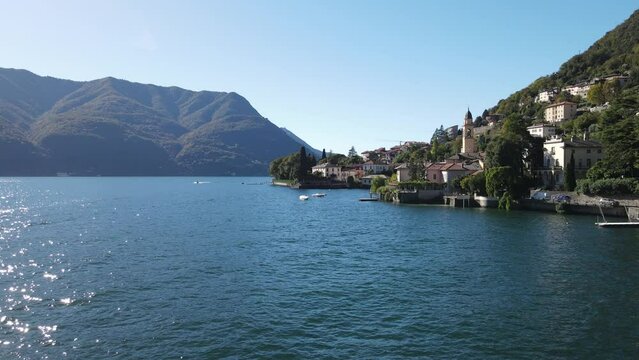 Moltrasio autour du Lac de C&ocirc;me en drone