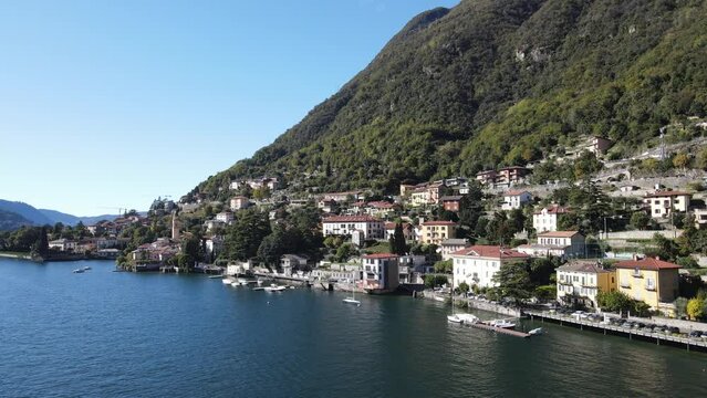 Moltrasio autour du Lac de C&ocirc;me en drone