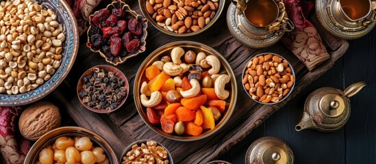 Ramadan food: Blend dried fruits and nuts with Arabic tea.