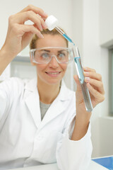 woman doing experiments in a lab