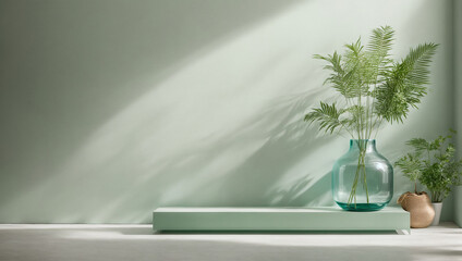 glass vase product display background