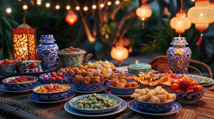 Fototapeta premium traditional food for Ramadan Kareem