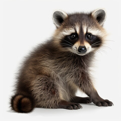Playful baby racoon