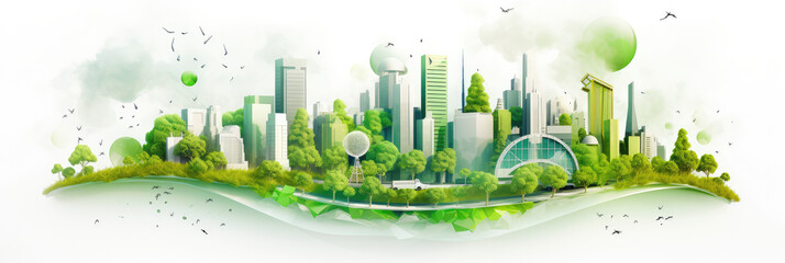 Illustration of Eco friendly green city