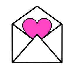 love letter icon, Love Letter. Sweet love letter in an envelope. Valentines Day 